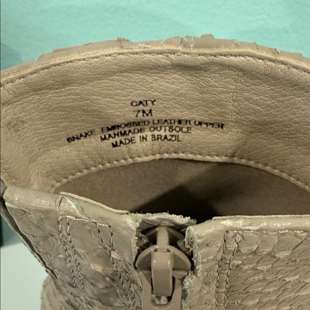 Matisse Textured Tan Ankle Booties - Picture 5 of 7